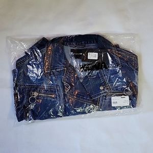 Malika Moto Denim Jacket - Dark Wash